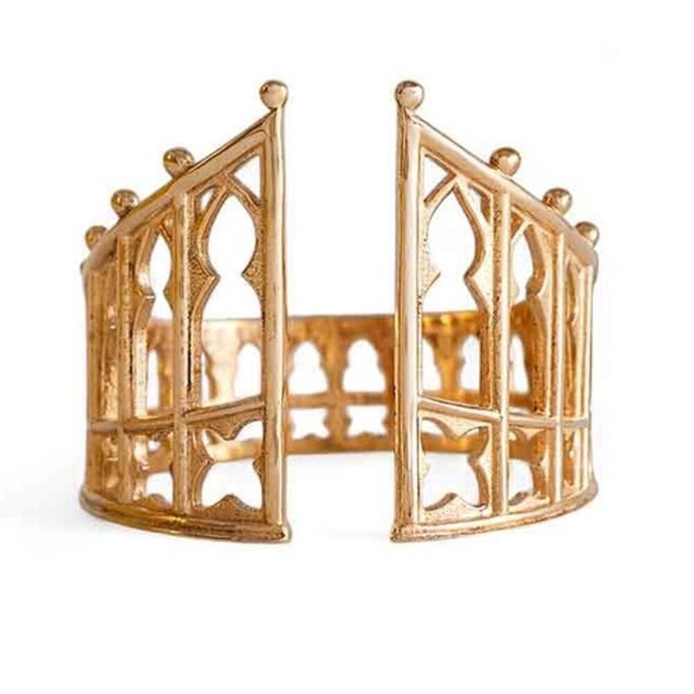 Artisan Bronze Adjustable Gothic Gate Ring